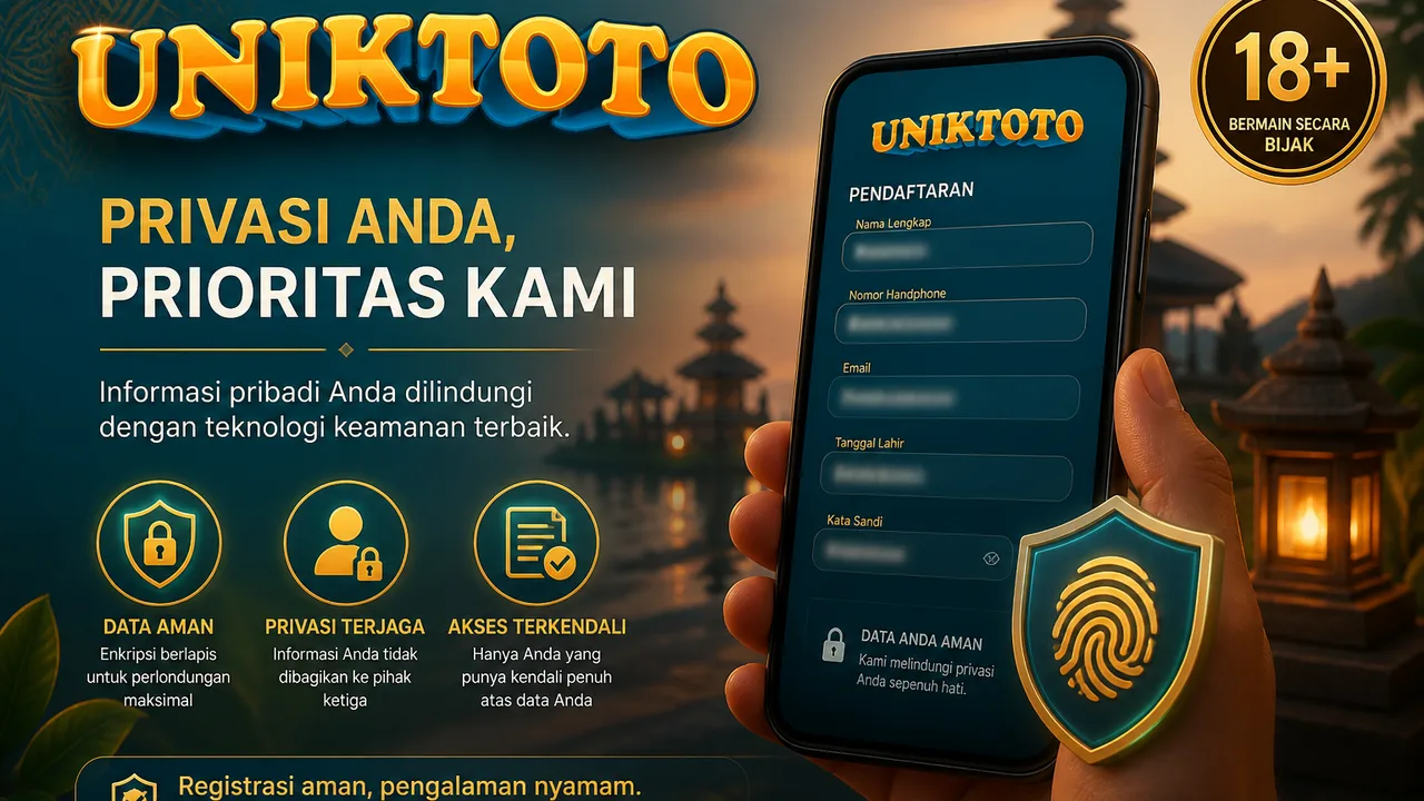 Daftar Uniktoto: Privasi di HP, Formulir & Batas 18+