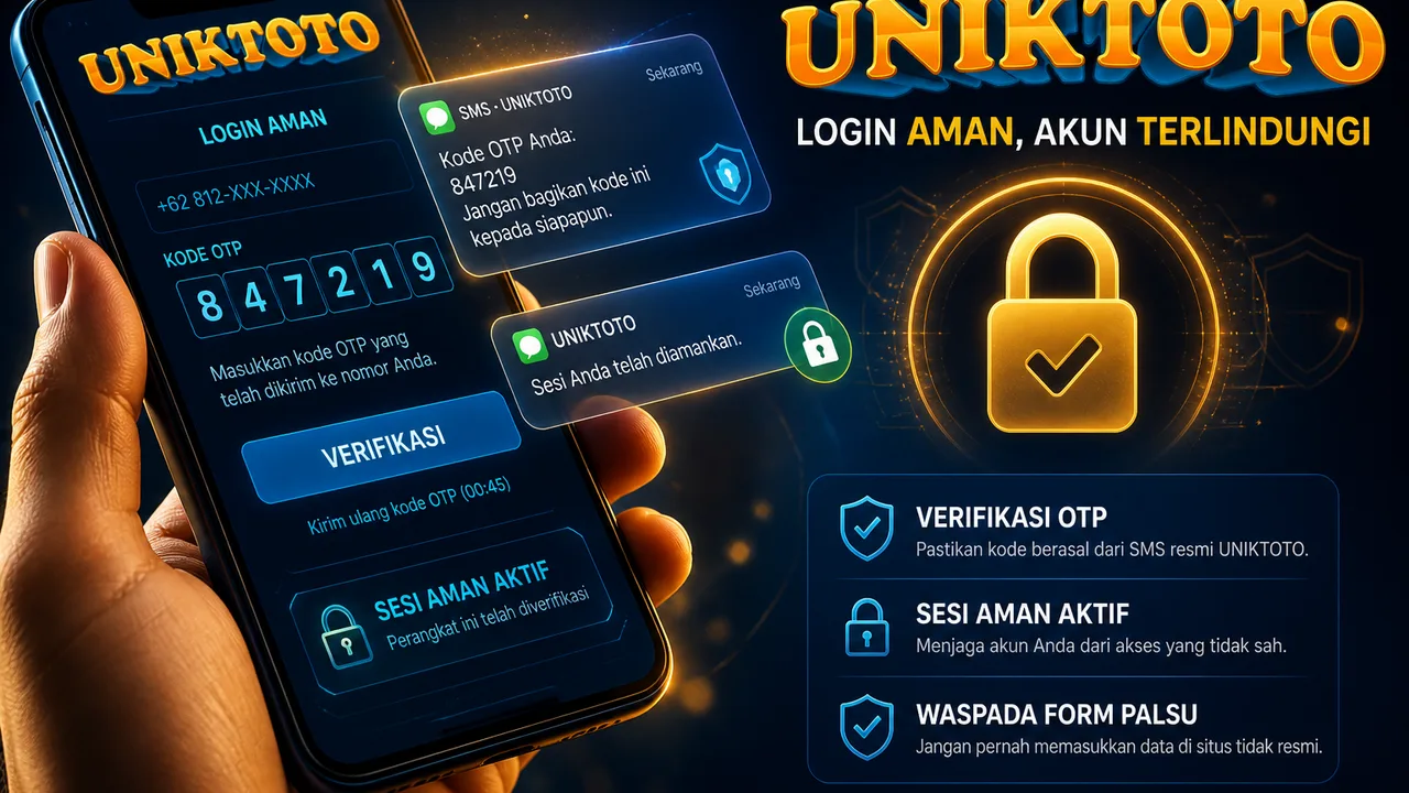 Login Uniktoto: Sesi HP, OTP & Cara Hindari Formulir Palsu